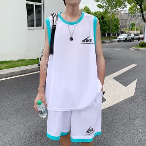(image for) Hong Kong style! Sleeveless T-shirt summer loose casual design sports vest suit TZ8308P50